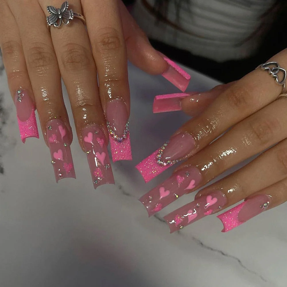 Long Square Press On Nails - Image 33