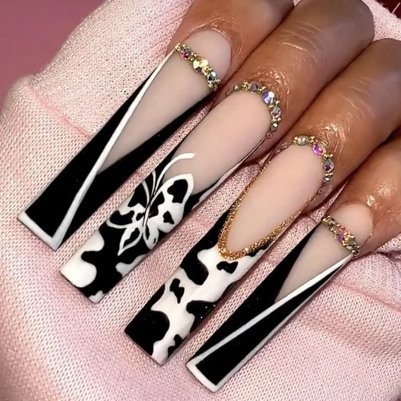 Long Square Press On Nails - Image 34