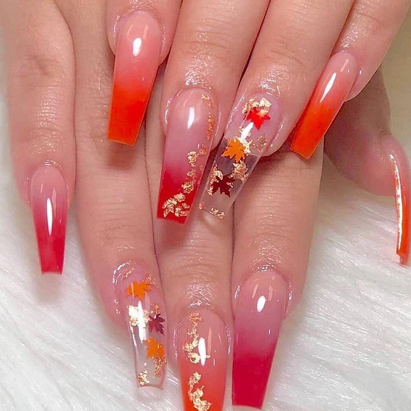 Long Square Press On Nails - Image 37