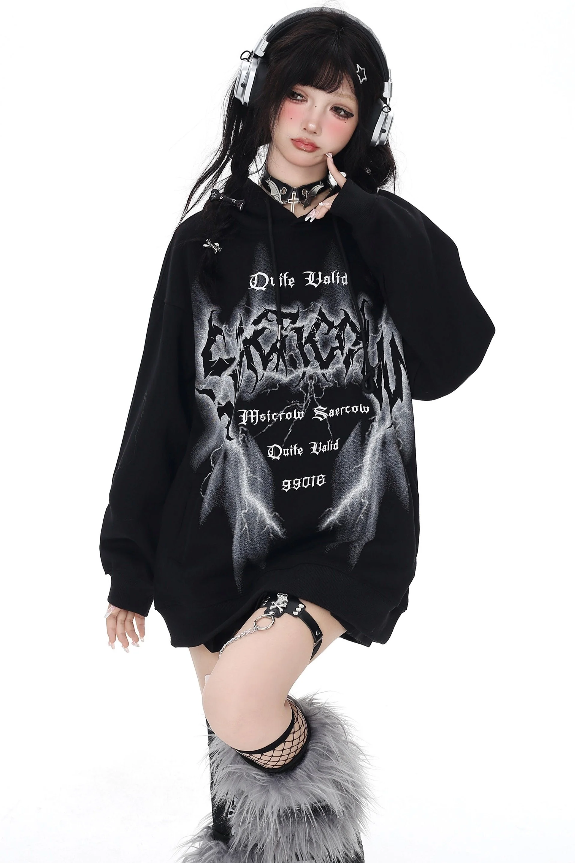 Loose Retro Hoodie Sweatshirt Jacket - Image 6