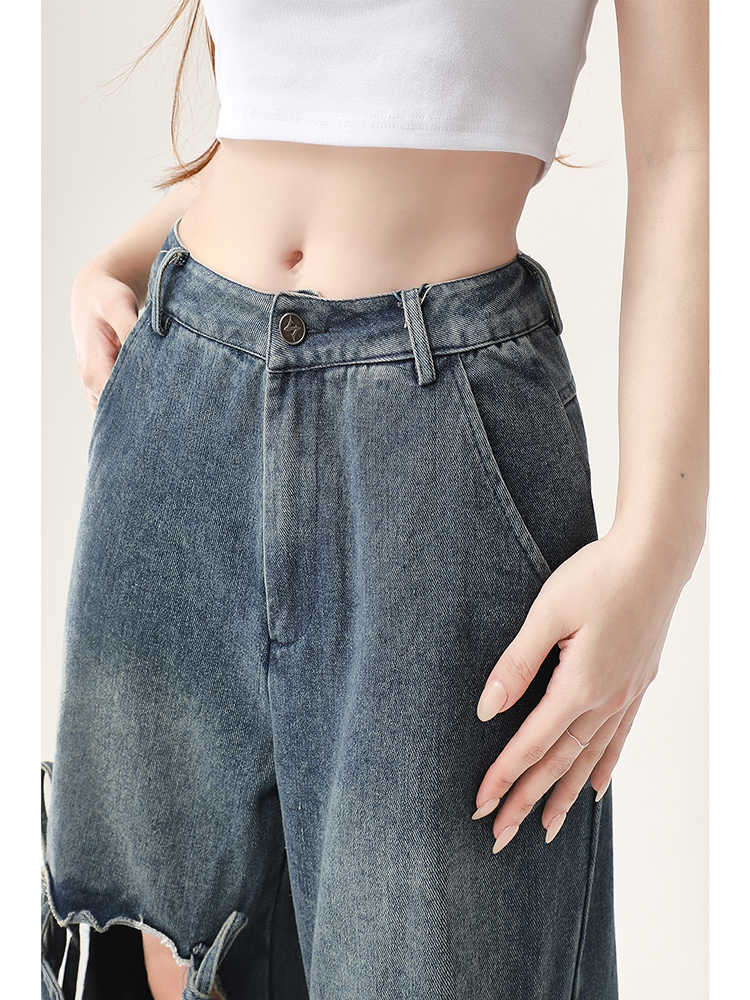 Lovecore Ripped Wide-leg Jeans - Image 5