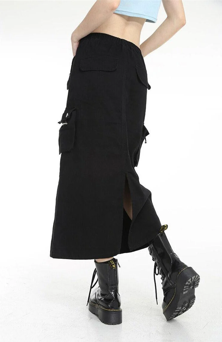 Low Rise Parachute Maxi Skirt - Image 9