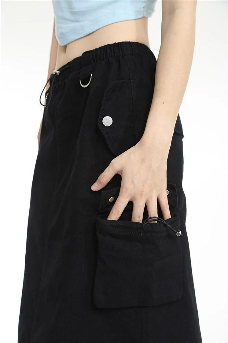 Low Rise Parachute Maxi Skirt - Image 10