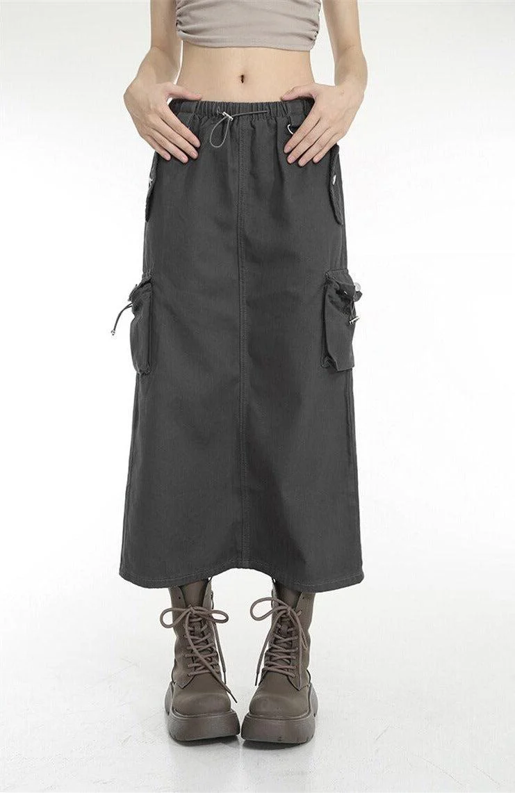 Low Rise Parachute Maxi Skirt - Image 3