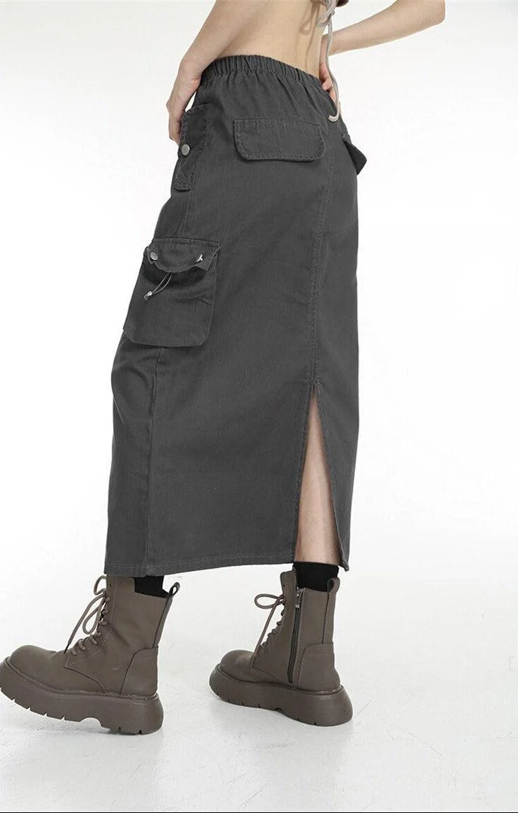 Low Rise Parachute Maxi Skirt - Image 4