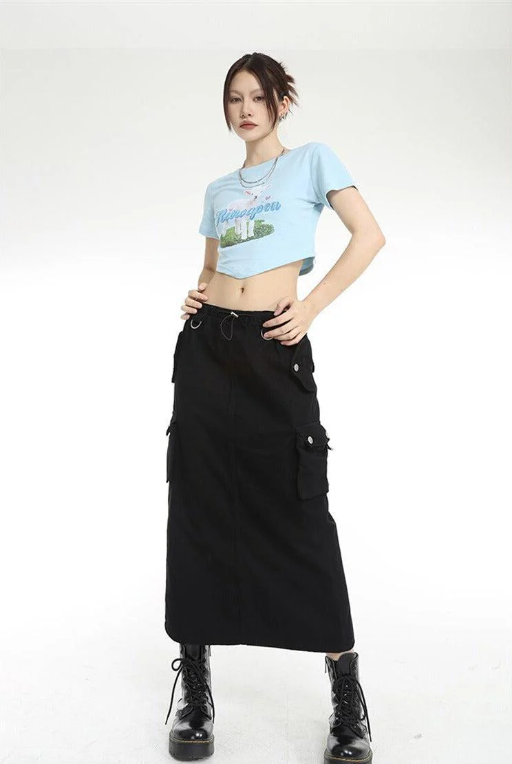 Low Rise Parachute Maxi Skirt - Image 6