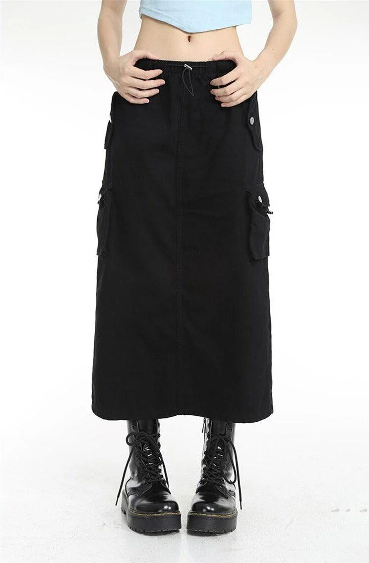 Low Rise Parachute Maxi Skirt - Image 8