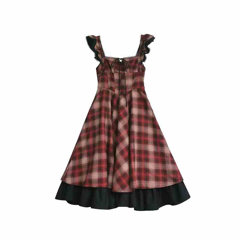 Madeline Retro Plaid Lolita Dress - Image 6