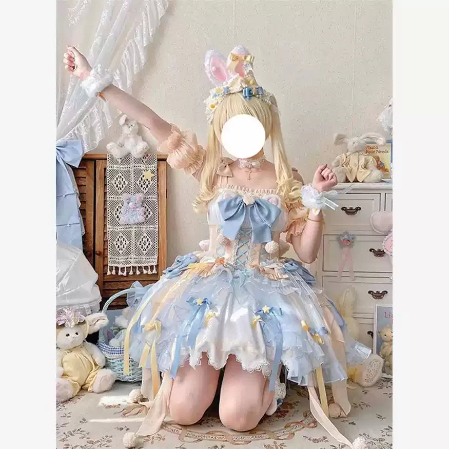 Magic Girl Lolita Yellow&Blue Dress - Image 2