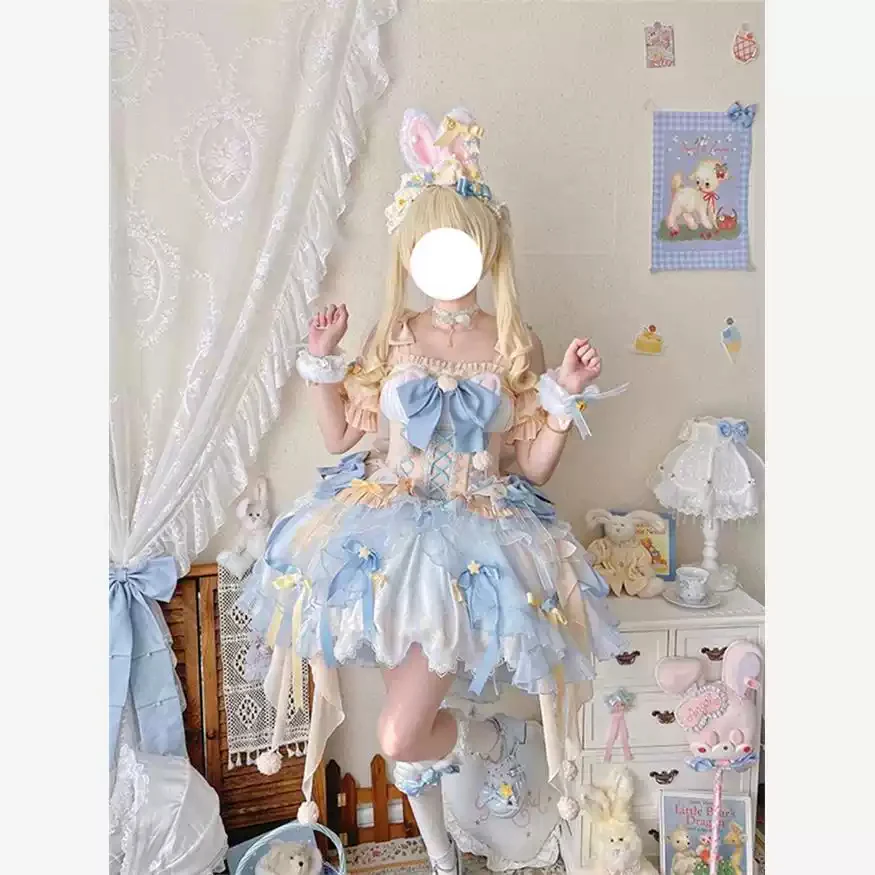 Magic Girl Lolita Yellow&Blue Dress - Image 3