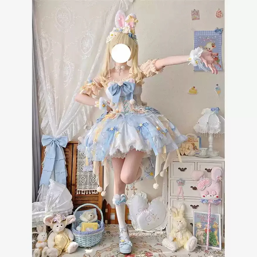 Magic Girl Lolita Yellow&Blue Dress - Image 4