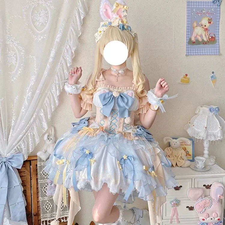 Magic Girl Lolita Yellow&Blue Dress - Image 6