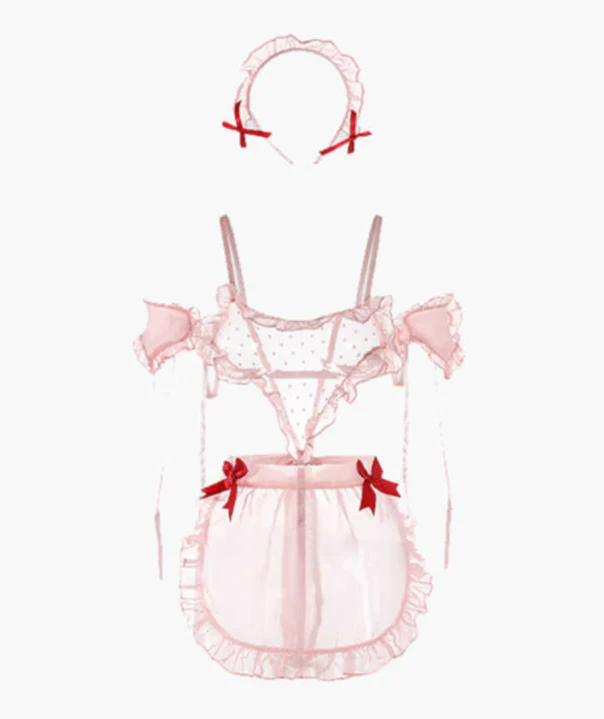 Maid Mesh Bellyband Lingerie