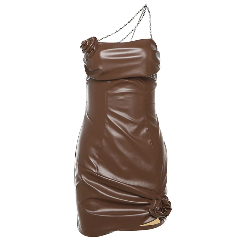 Maillard Chain Halter Dress - Image 5