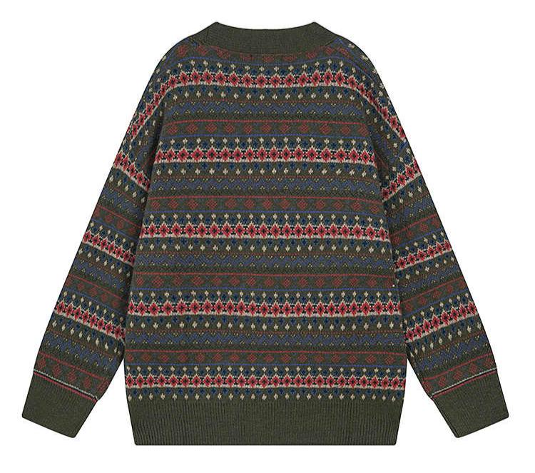 Maillard Retro Jacquard Fair Isle Cardigan - Image 4