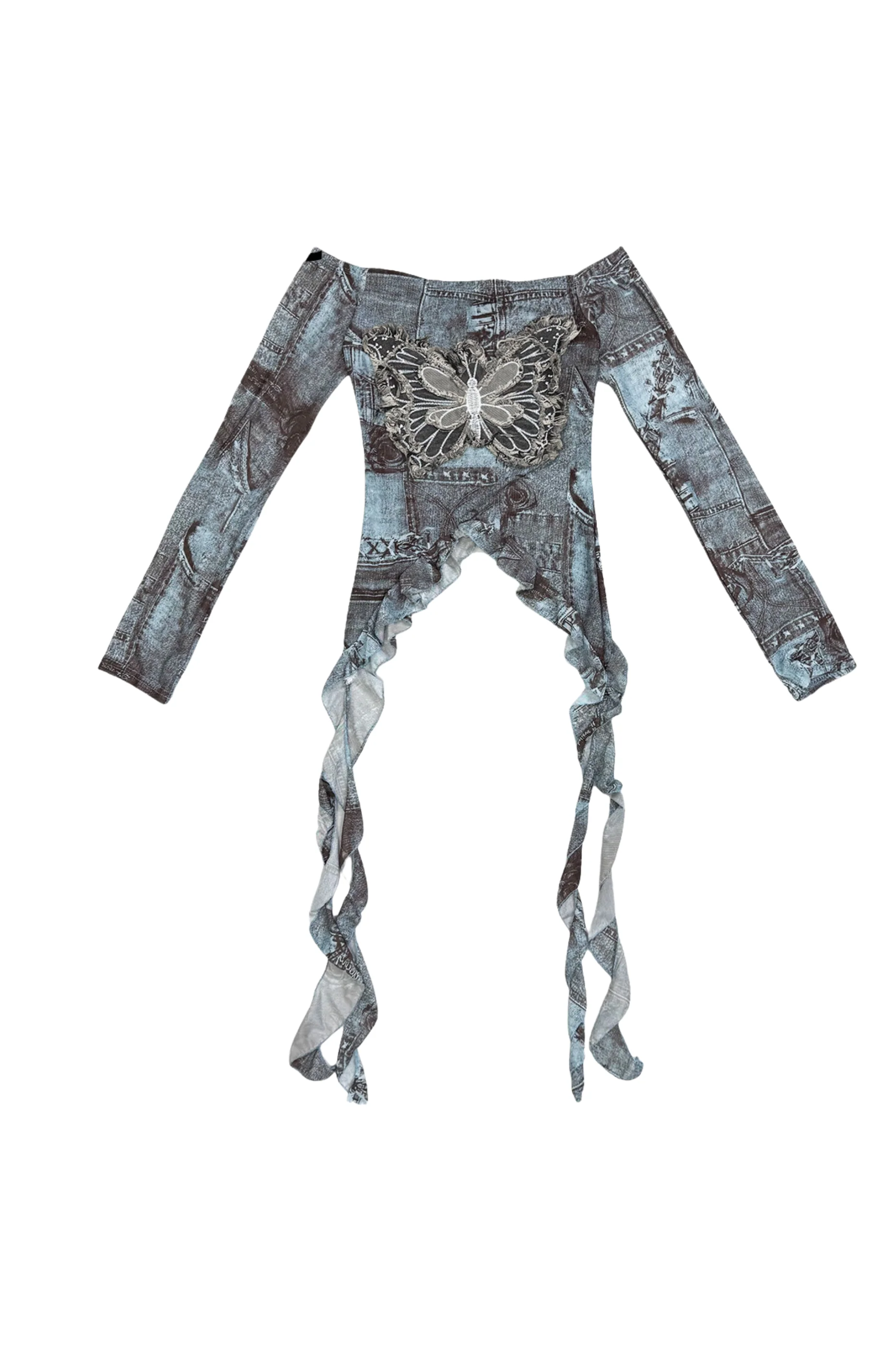 Miraid Butterfly Sheer Top - Image 9