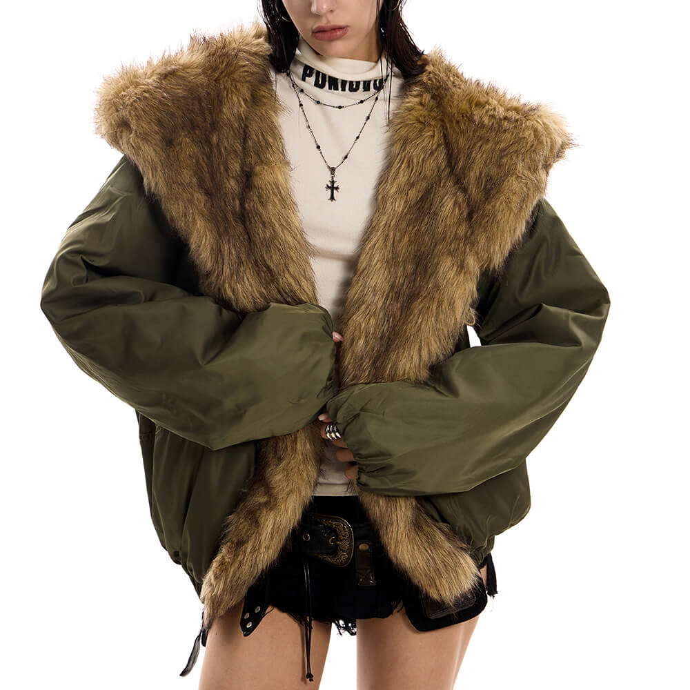 Mercury Rising Fur Trim Winter Jacket - Image 2