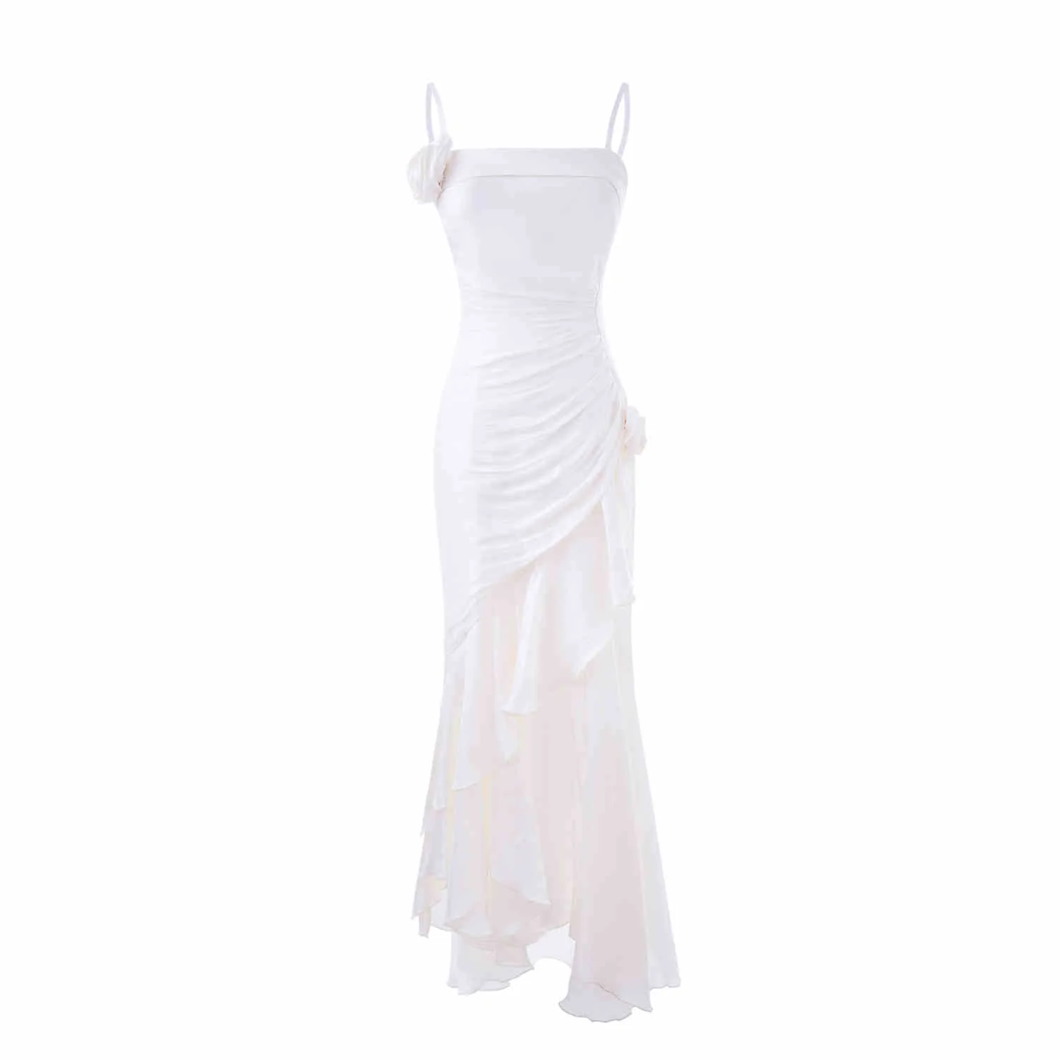 Mermaid Rose Ruffled Suspender Dress - Image 6