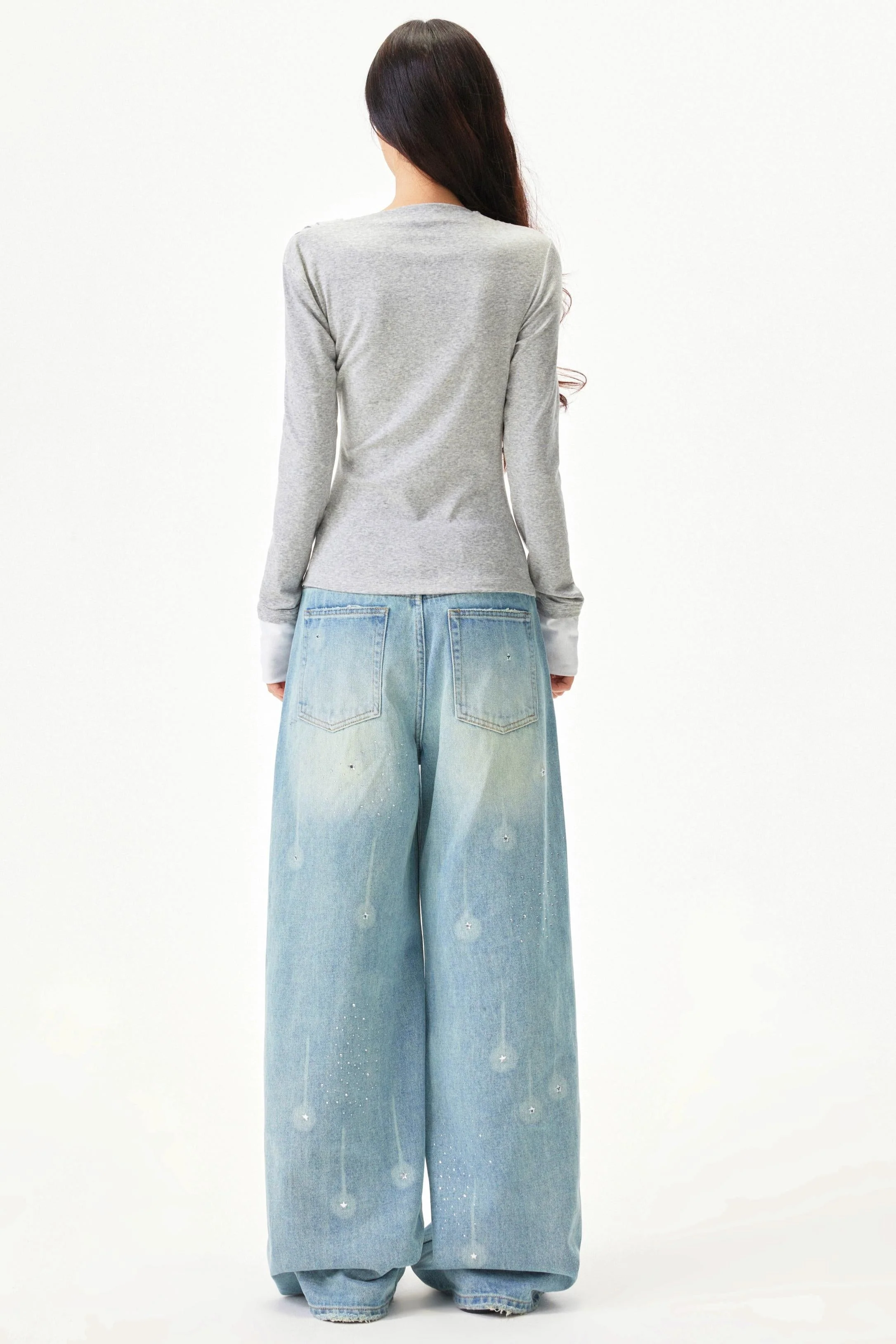 Meteor Shower Rhinestone Jeans - Image 12