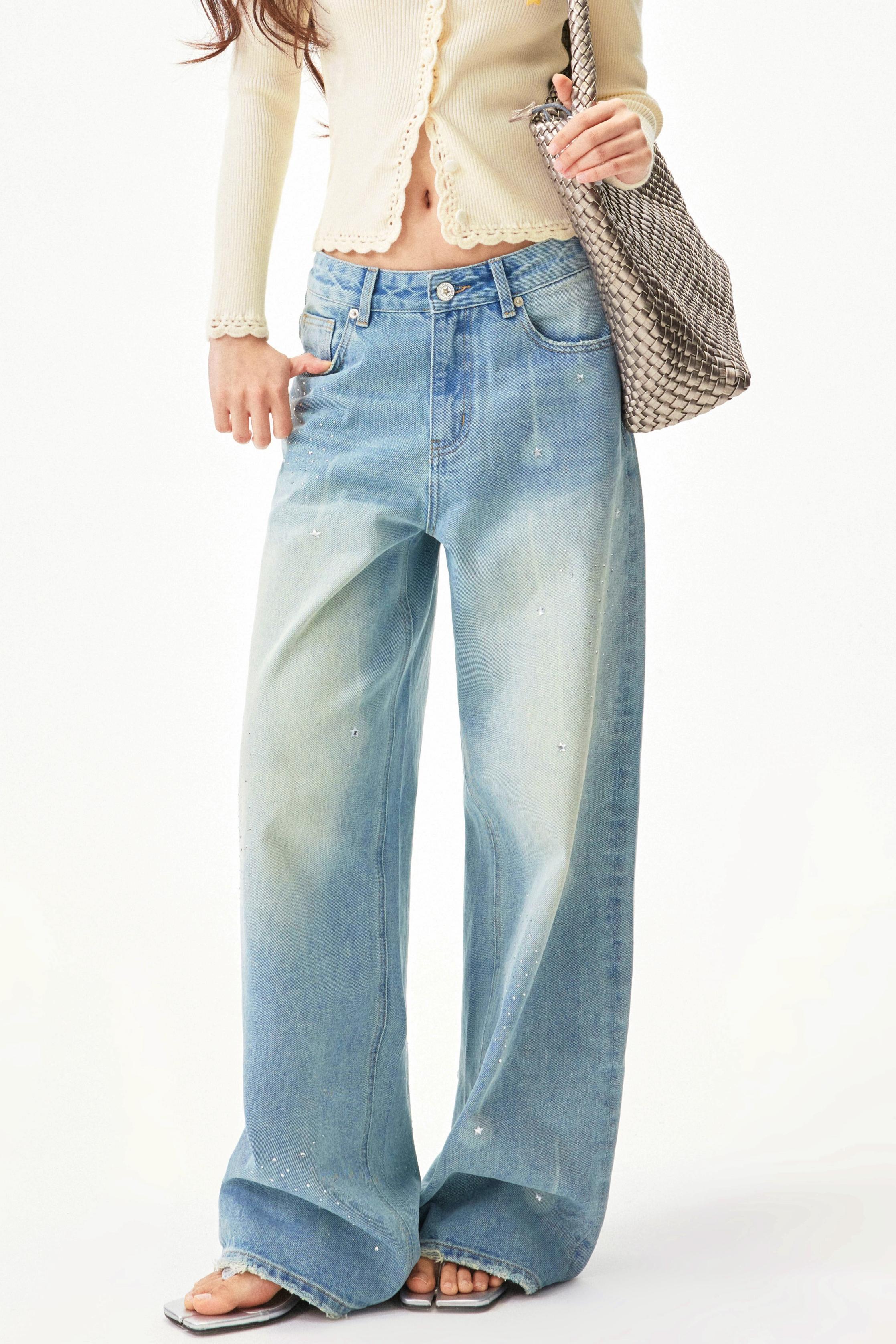 Meteor Shower Rhinestone Jeans - Image 23