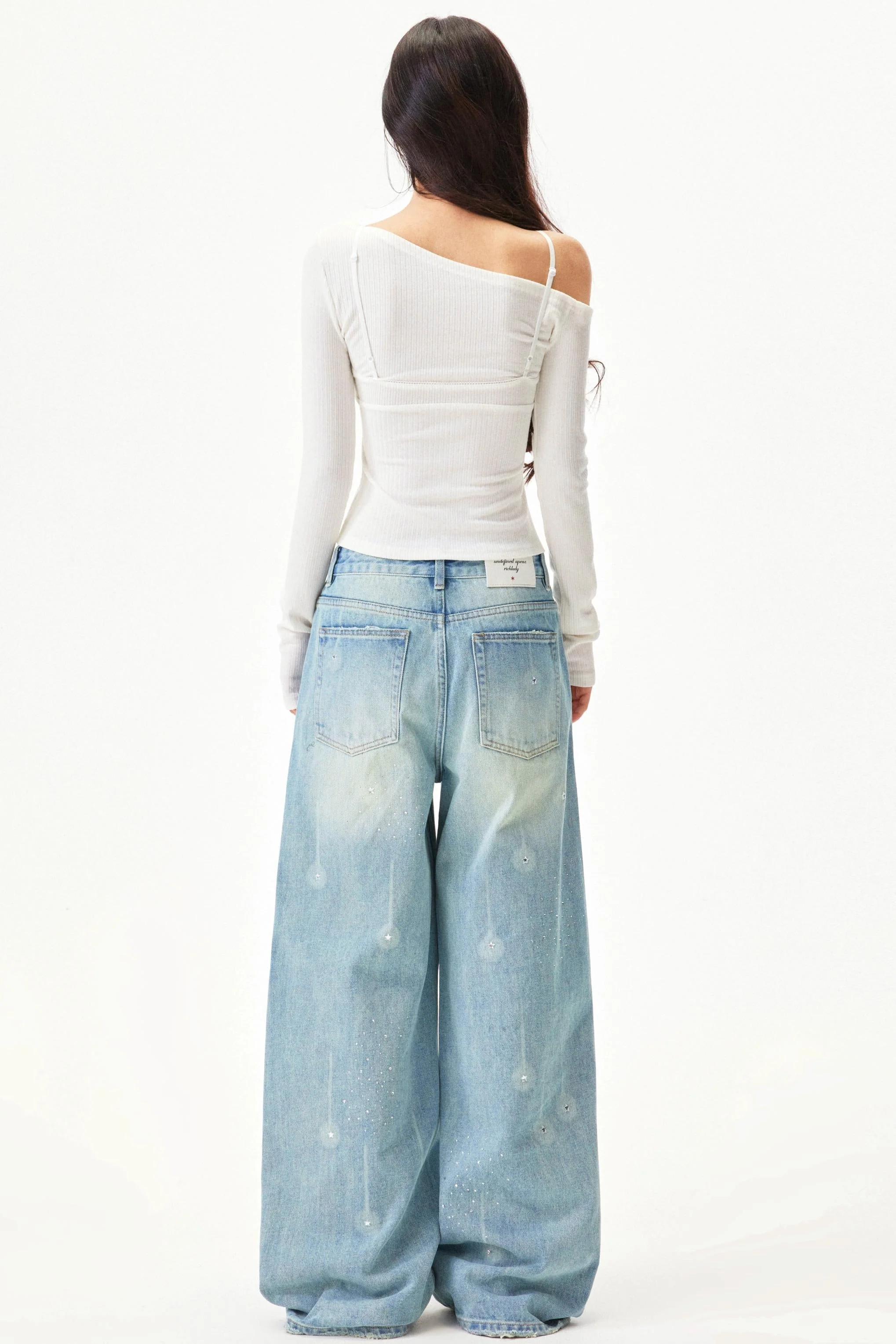 Meteor Shower Rhinestone Jeans - Image 8