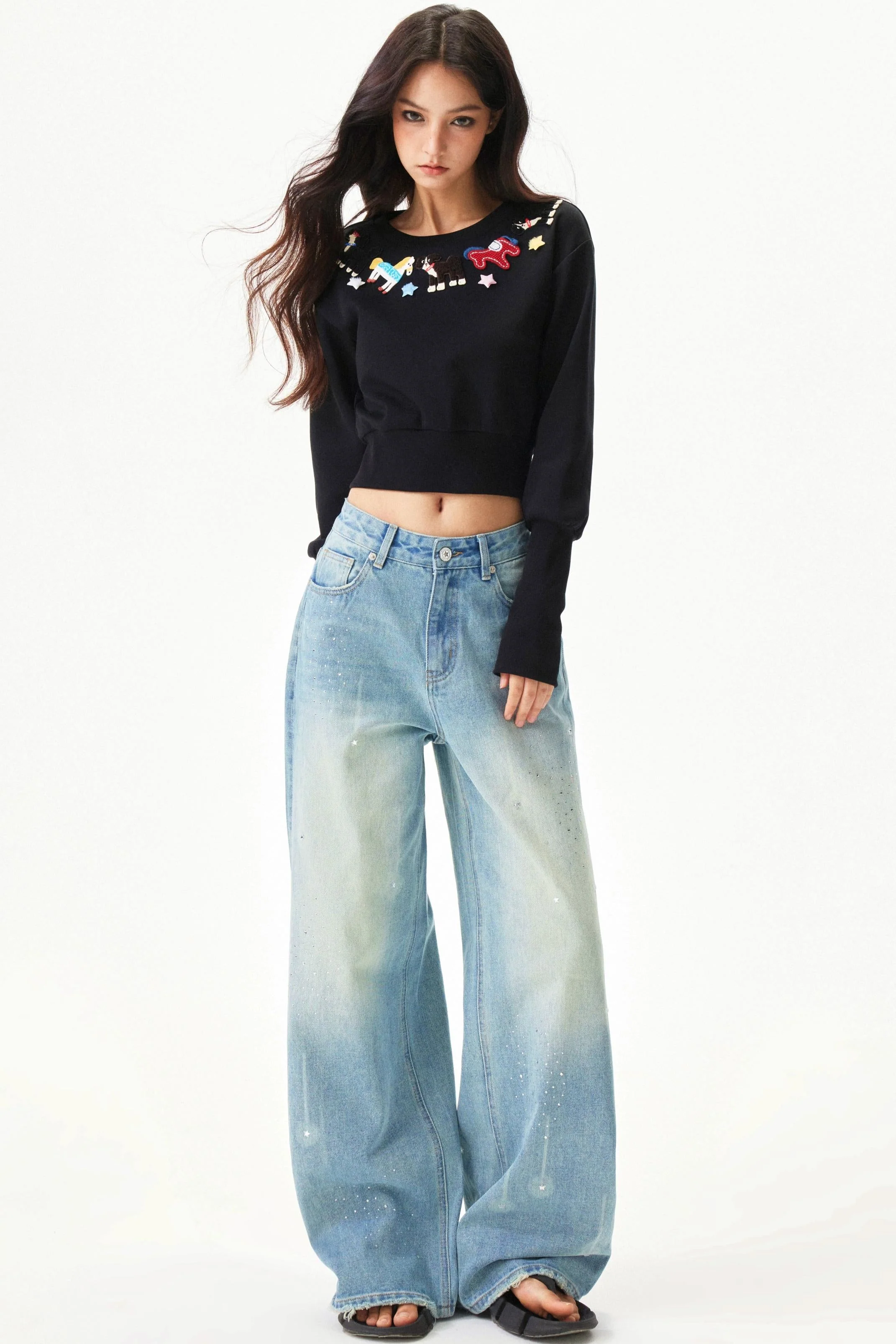 Meteor Shower Rhinestone Jeans - Image 15