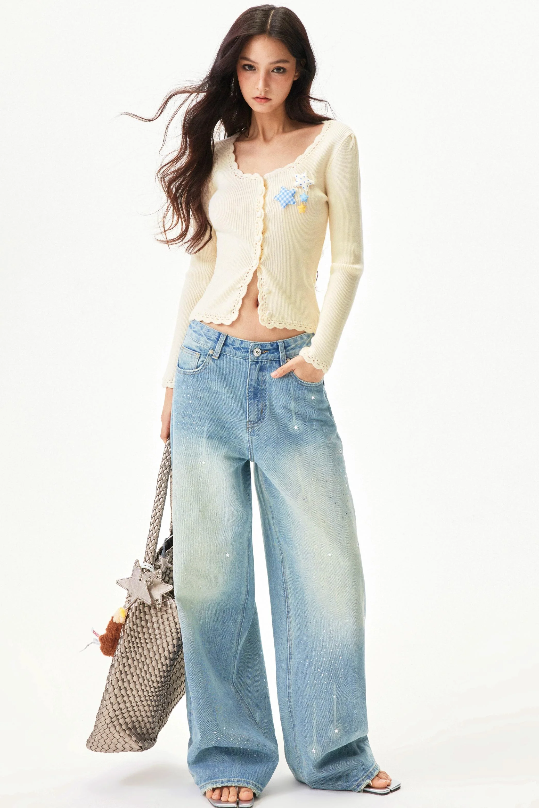 Meteor Shower Rhinestone Jeans - Image 5