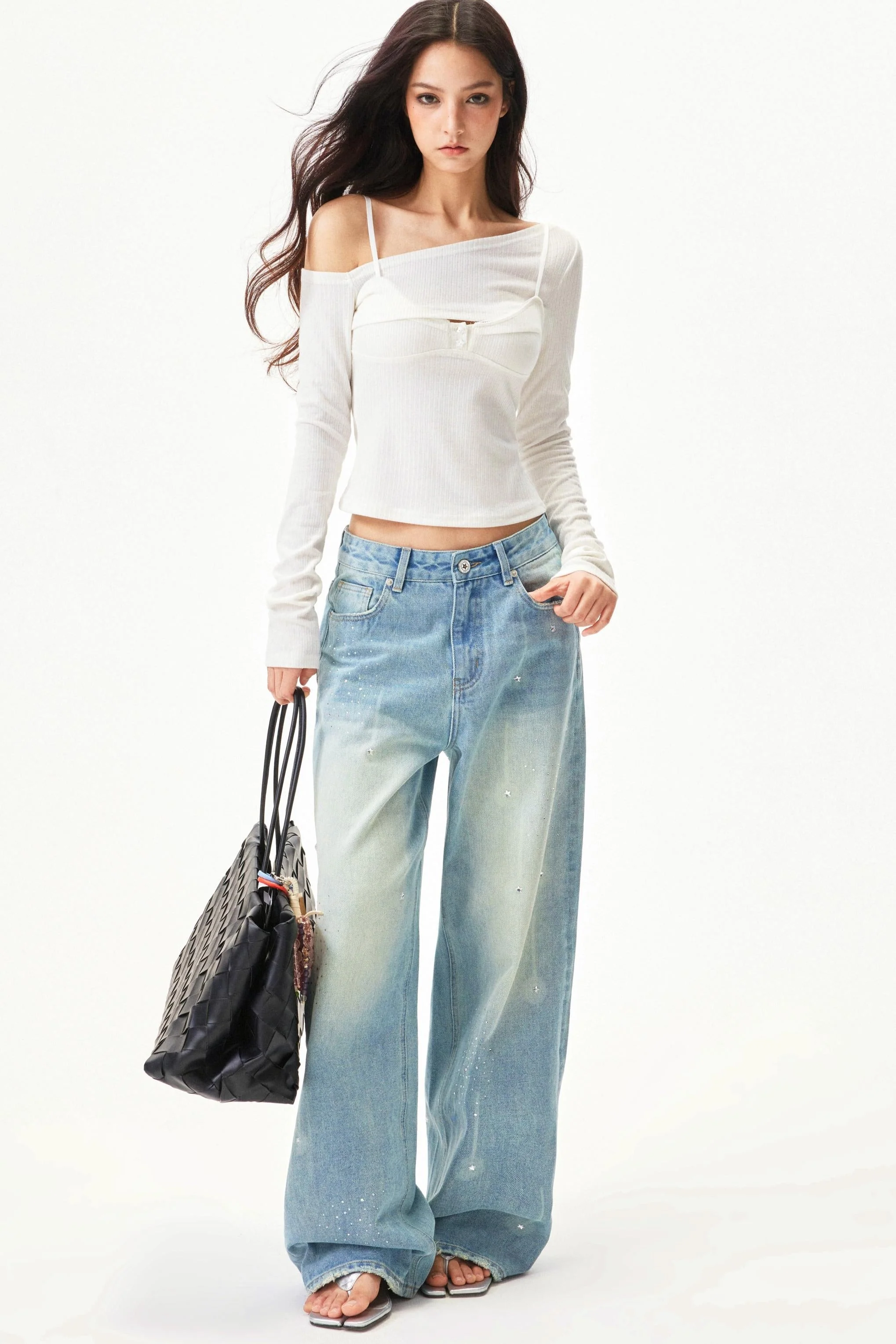 Meteor Shower Rhinestone Jeans - Image 7