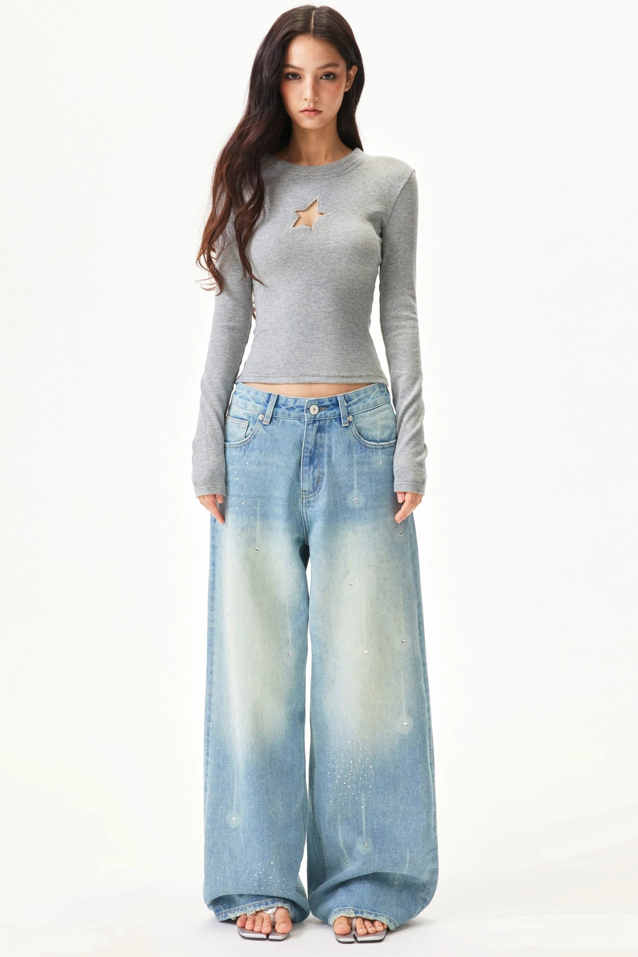 Meteor Shower Rhinestone Jeans - Image 9