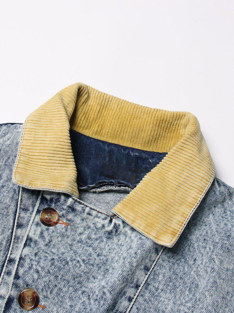 Mid Wash Patchwork Denim Jacket - Image 5