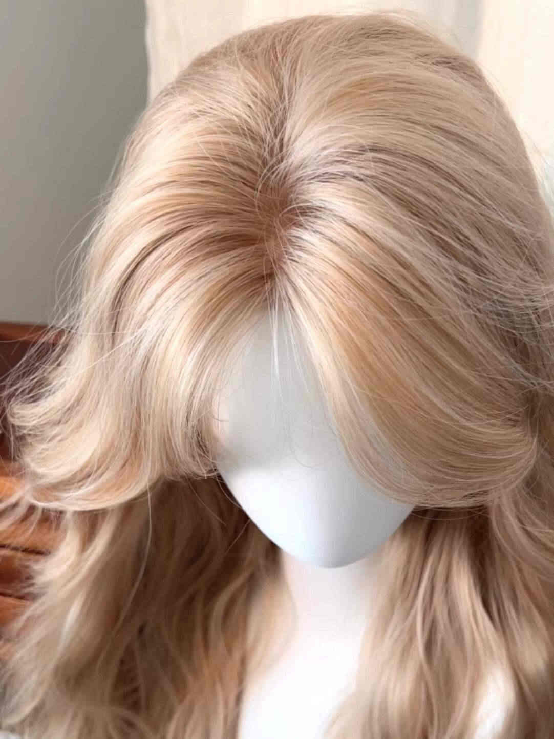 Milky Golden Long Curly Wig - Image 4