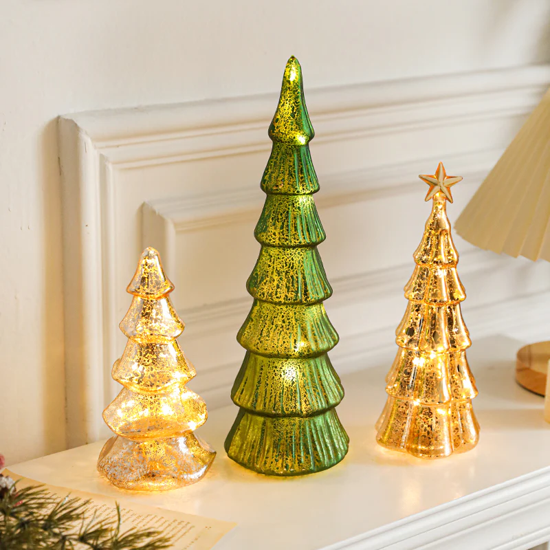 mini luminous glass Christmas tree decoration - Image 10