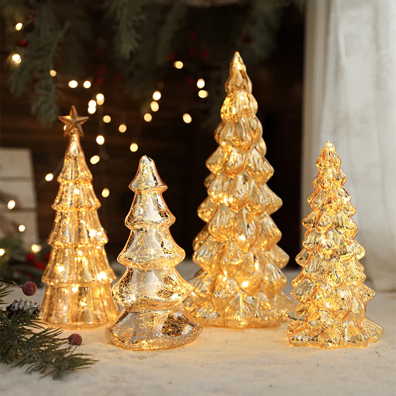 mini luminous glass Christmas tree decoration - Image 7