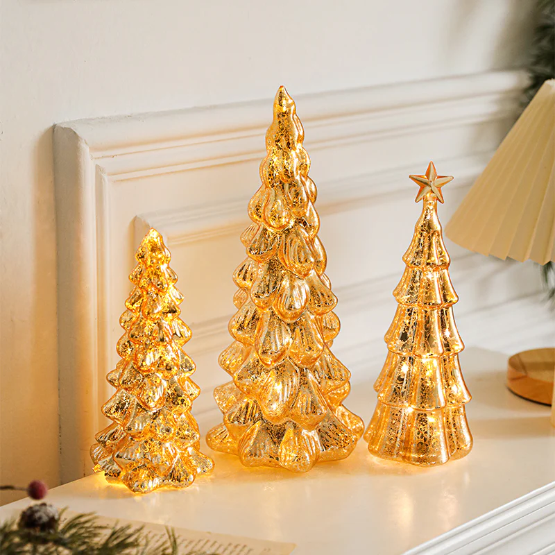 mini luminous glass Christmas tree decoration - Image 9