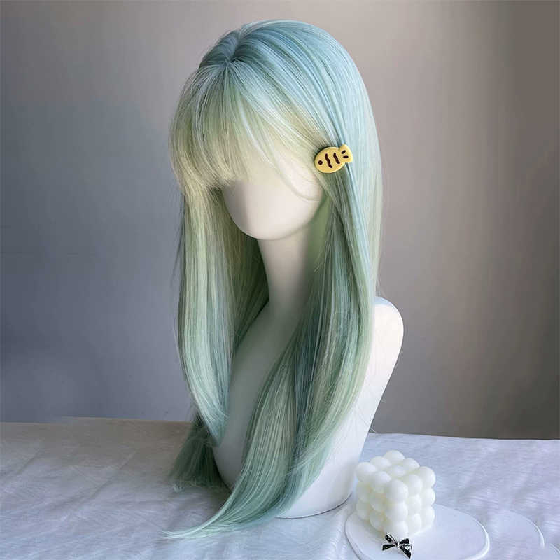 Mint Mambo Milk Green Straight Wig - Image 3