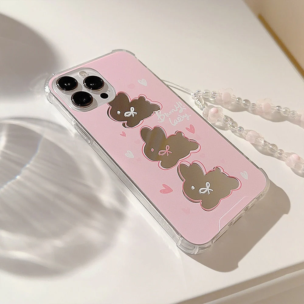 Mirrored Bunny iPhone Case & Chain - Image 4