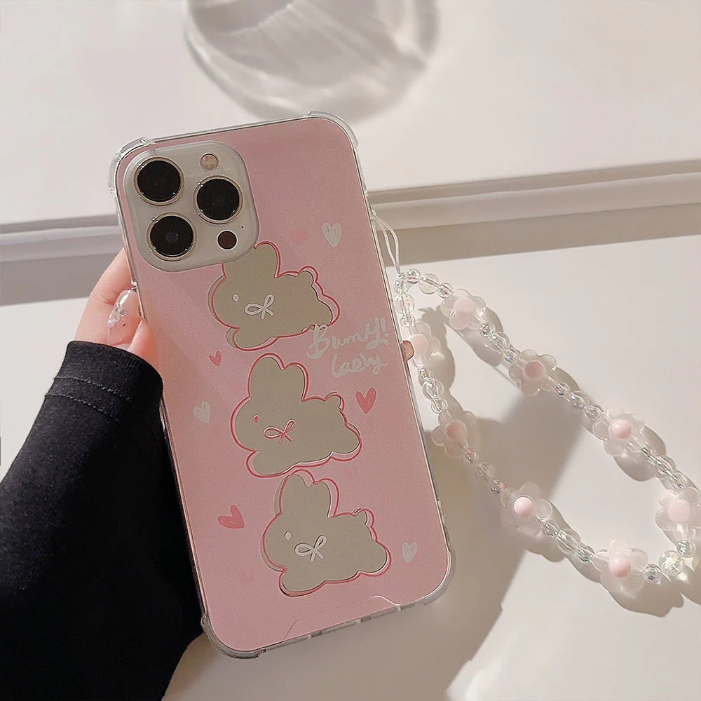 Mirrored Bunny iPhone Case & Chain - Image 5