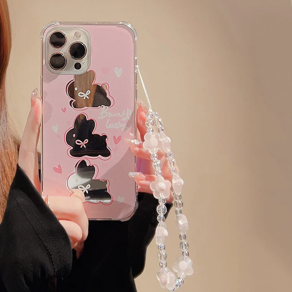 Mirrored Bunny iPhone Case & Chain - Image 6
