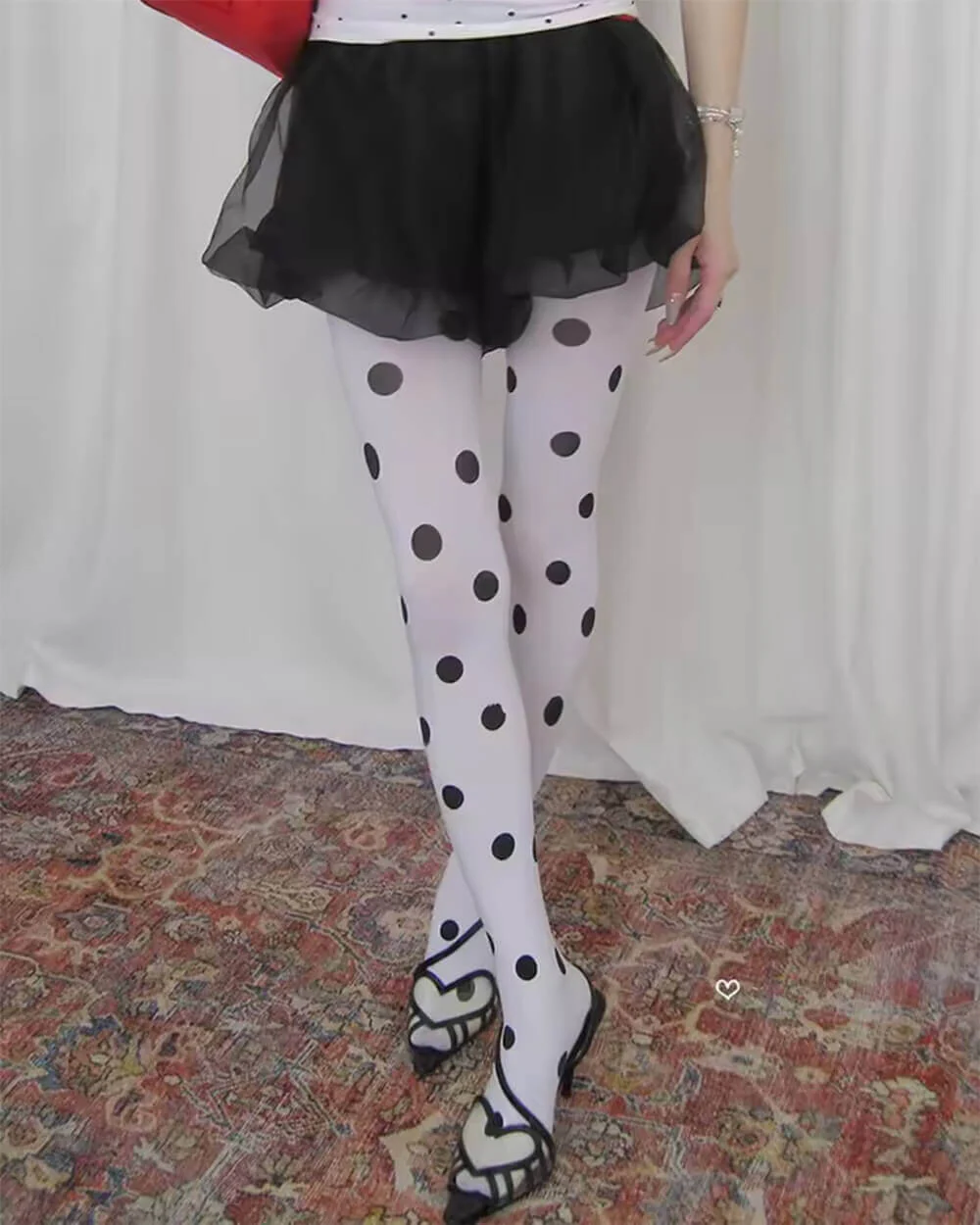 Missed Calls Polka Dot Tights - Image 4