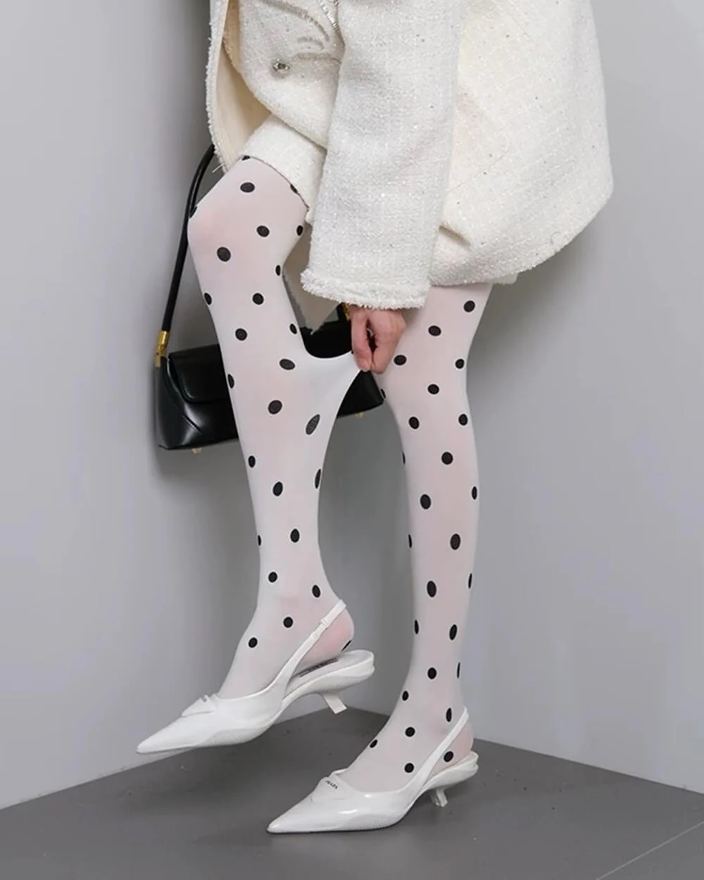 Missed Calls Polka Dot Tights - Image 5