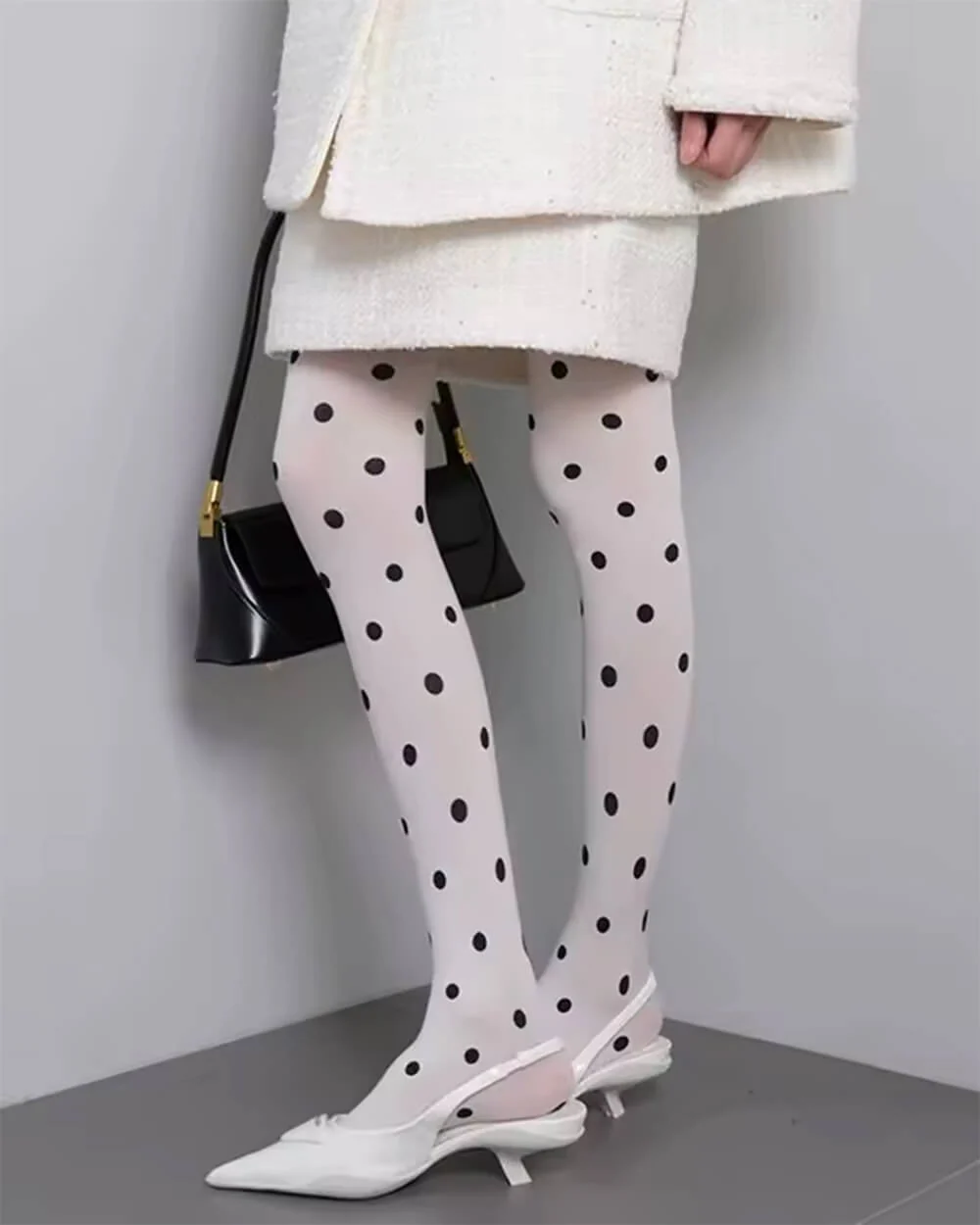 Missed Calls Polka Dot Tights - Image 6