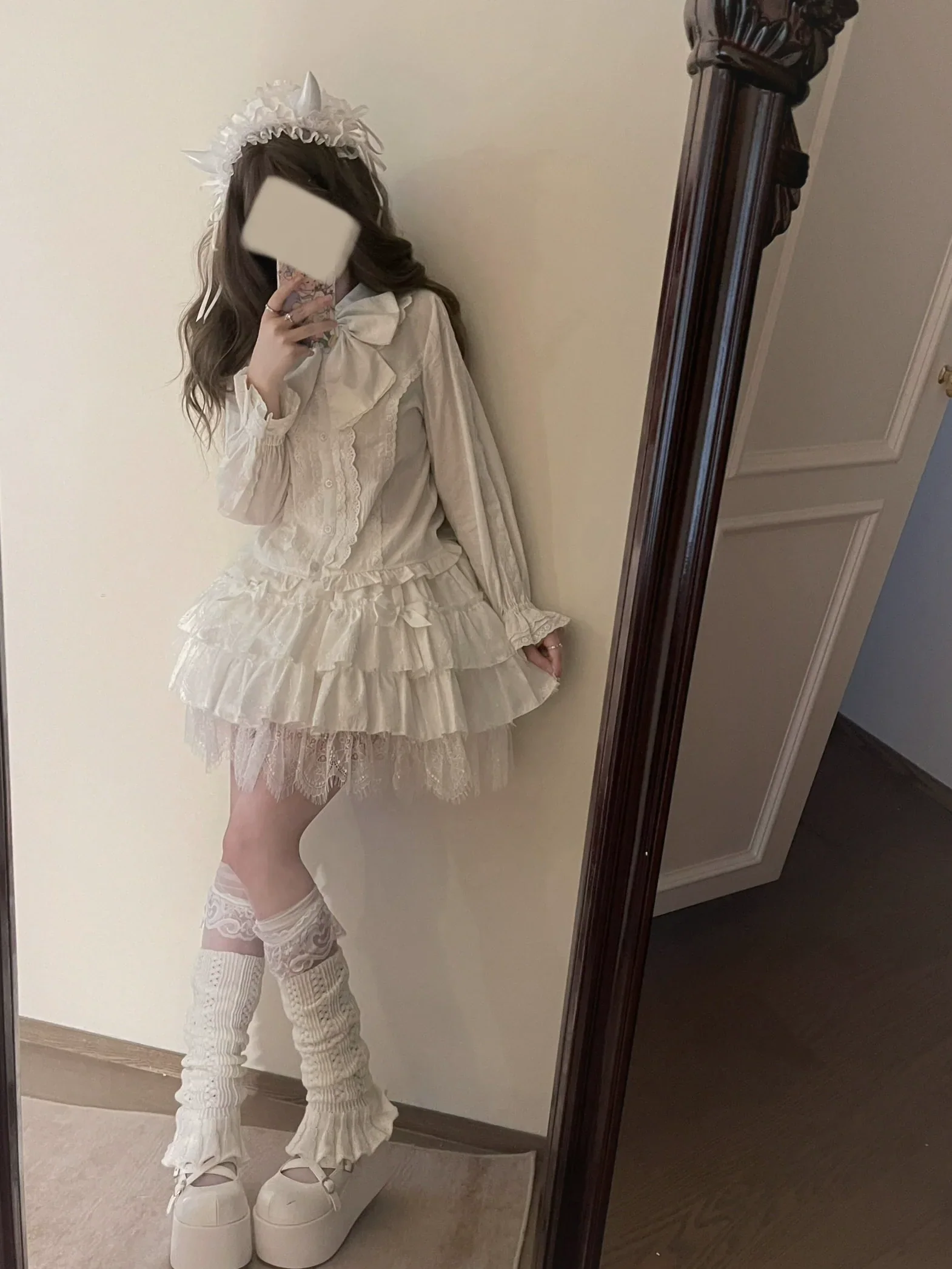 Kawaii Lolita Blouse Soft Girl Bubble Puff Sleeve - Image 2