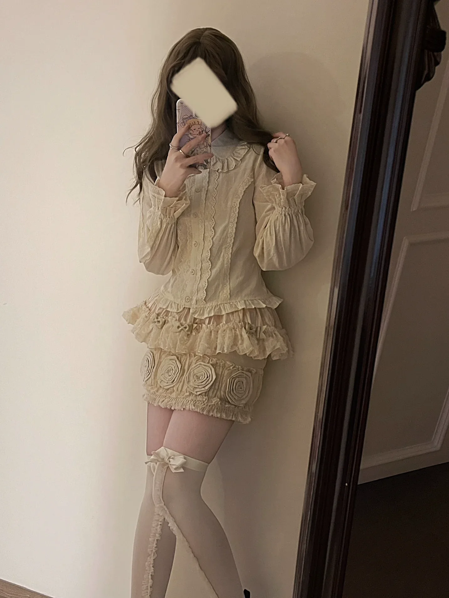 Kawaii Lolita Blouse Soft Girl Bubble Puff Sleeve - Image 8