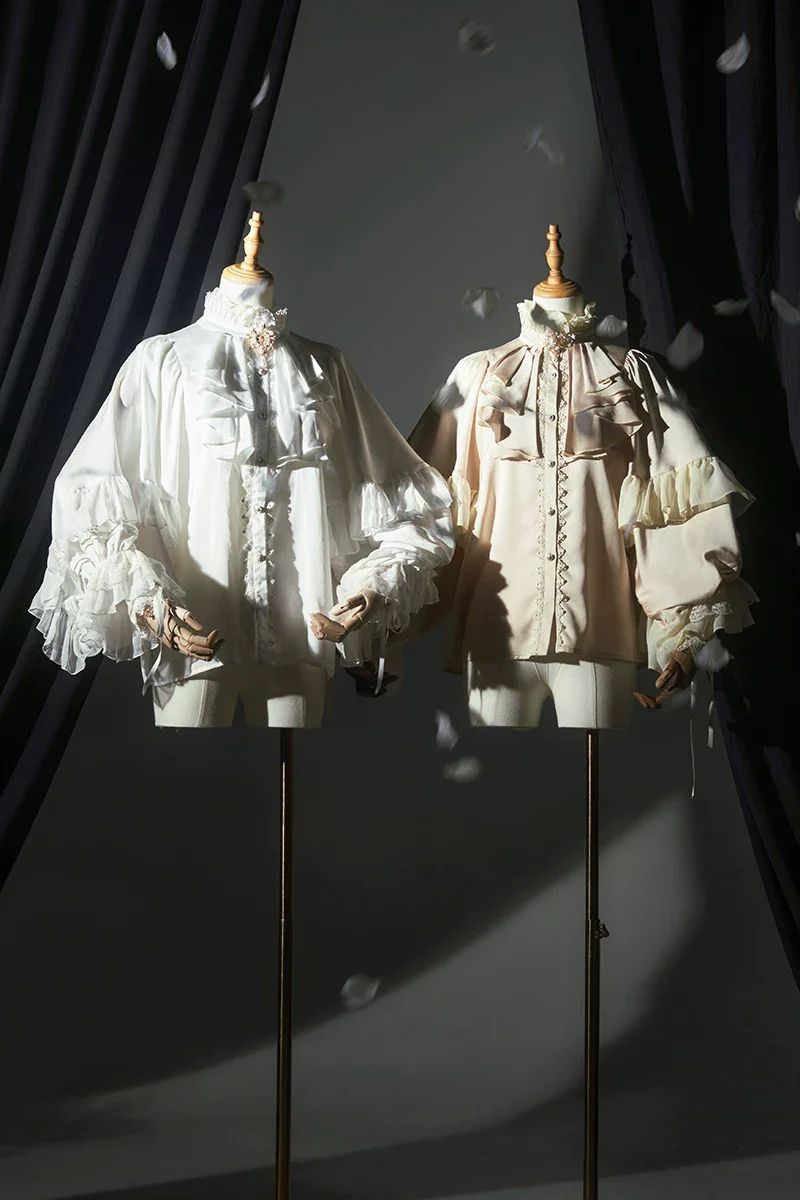 Moon Night Bat Wing Blouse + Brooch