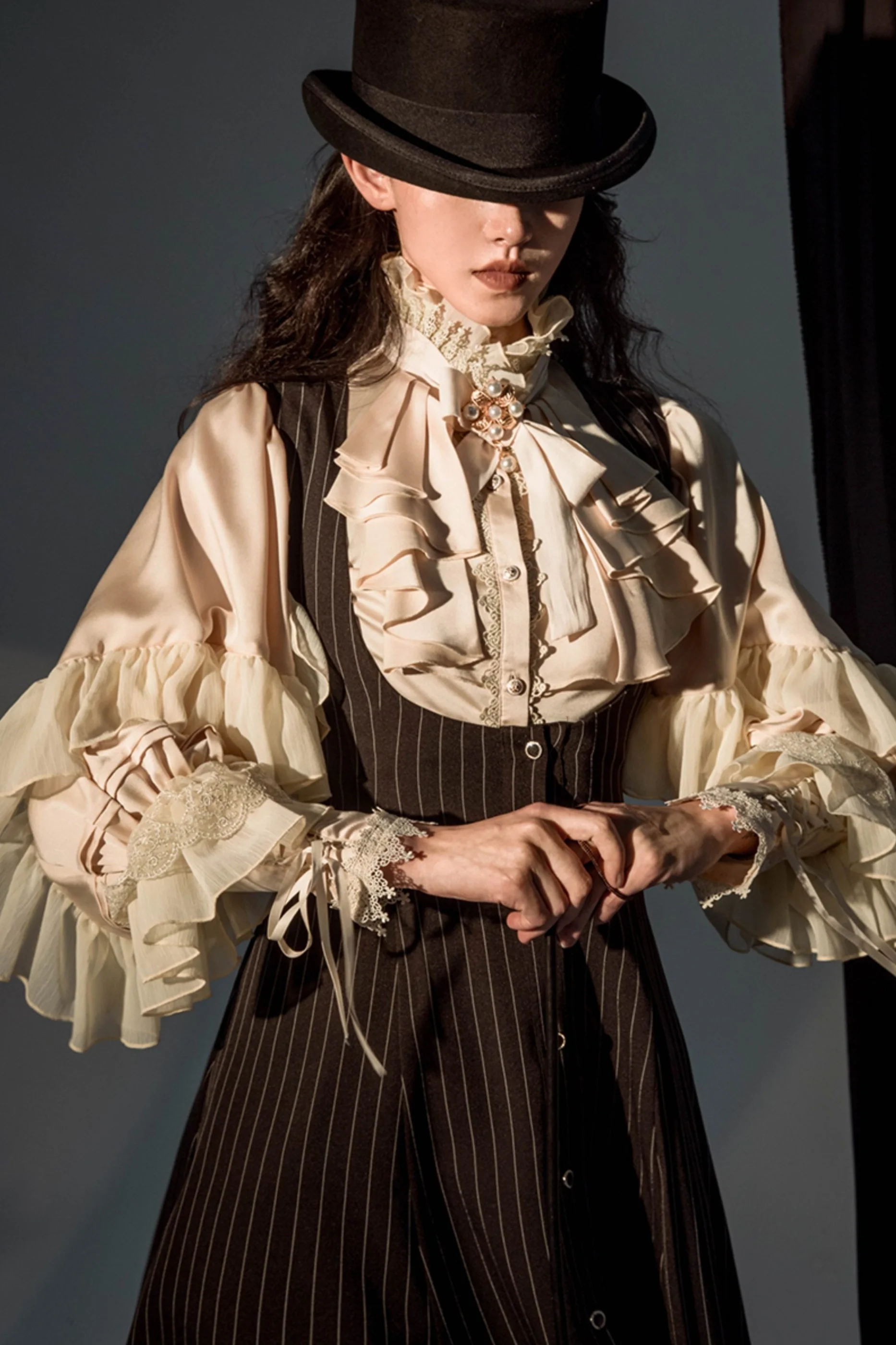 Moon Night Bat Wing Blouse + Brooch - Image 20