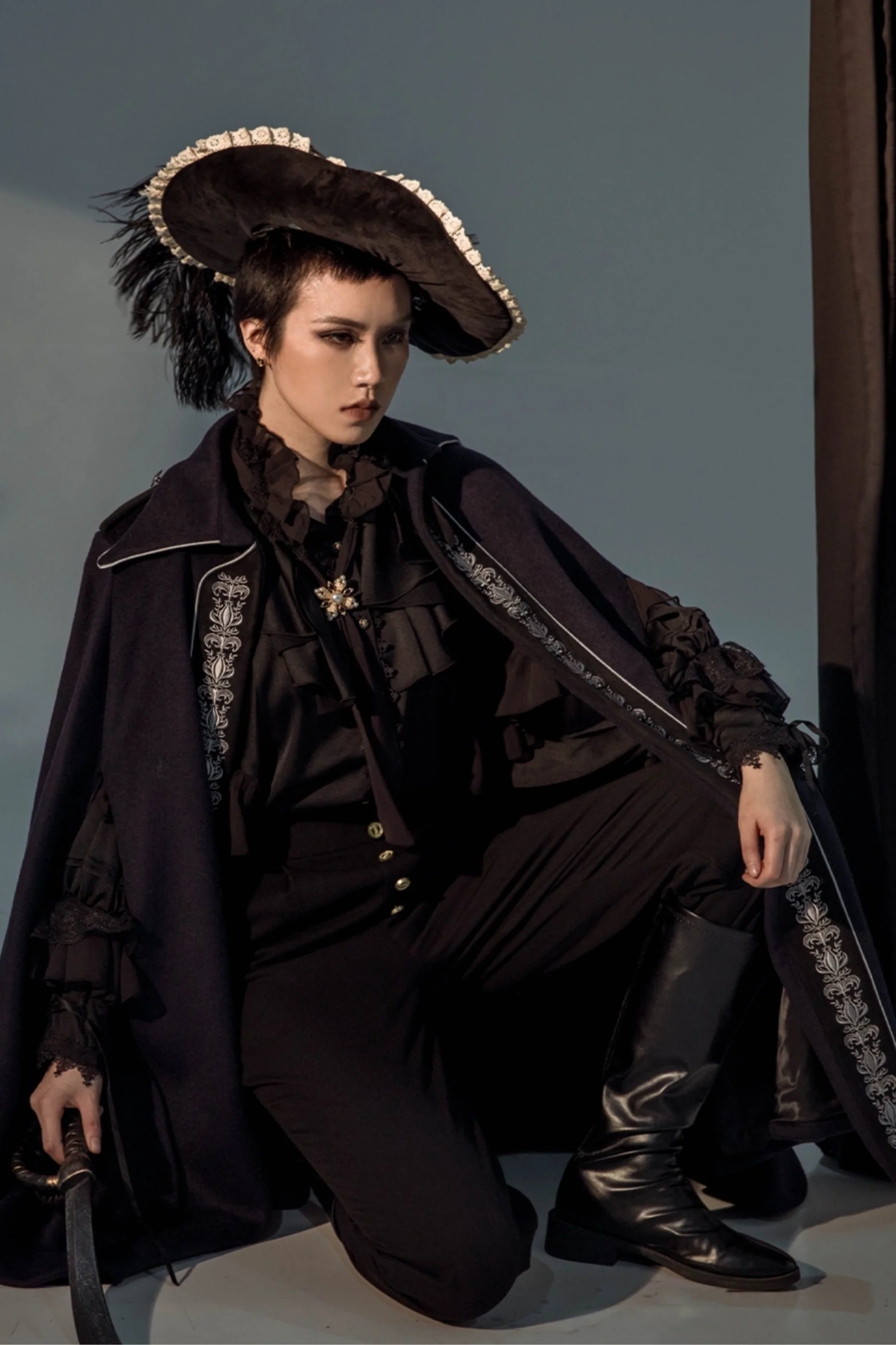 Moon Night Bat Wing Blouse + Brooch - Image 21