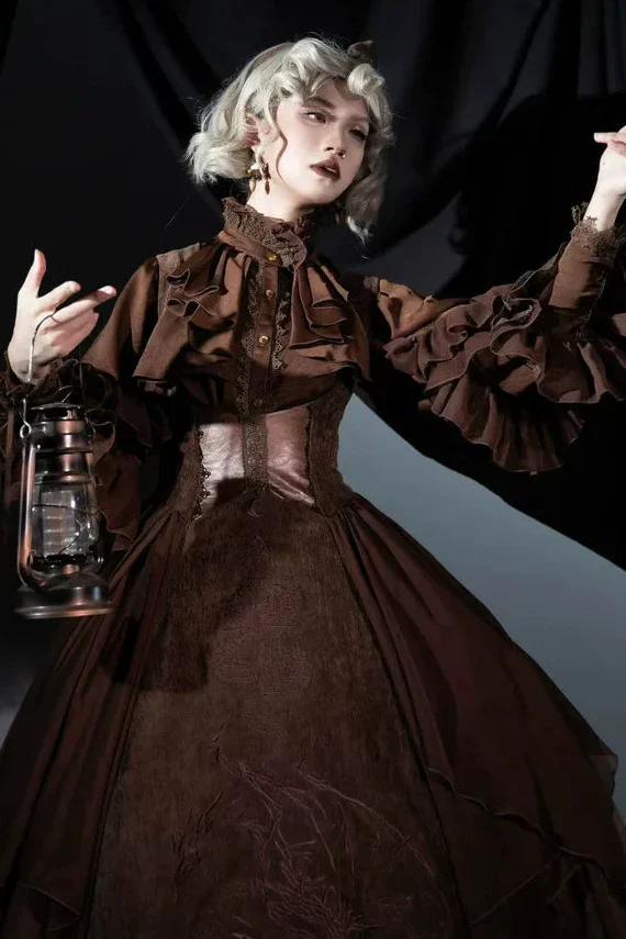 Moon Night Bat Wing Blouse + Brooch - Image 13