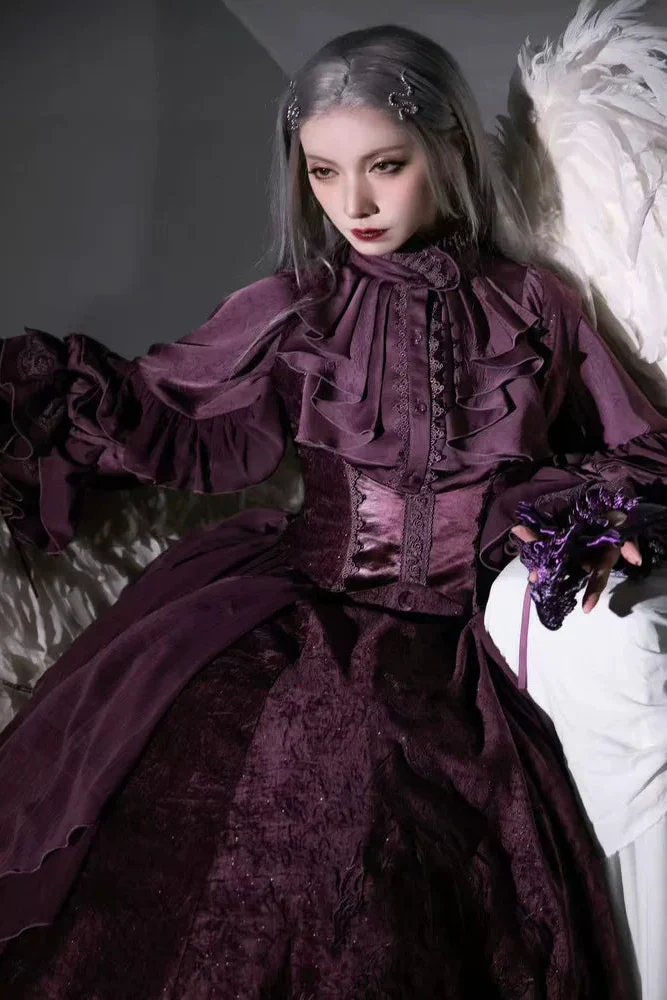 Moon Night Bat Wing Blouse + Brooch - Image 15