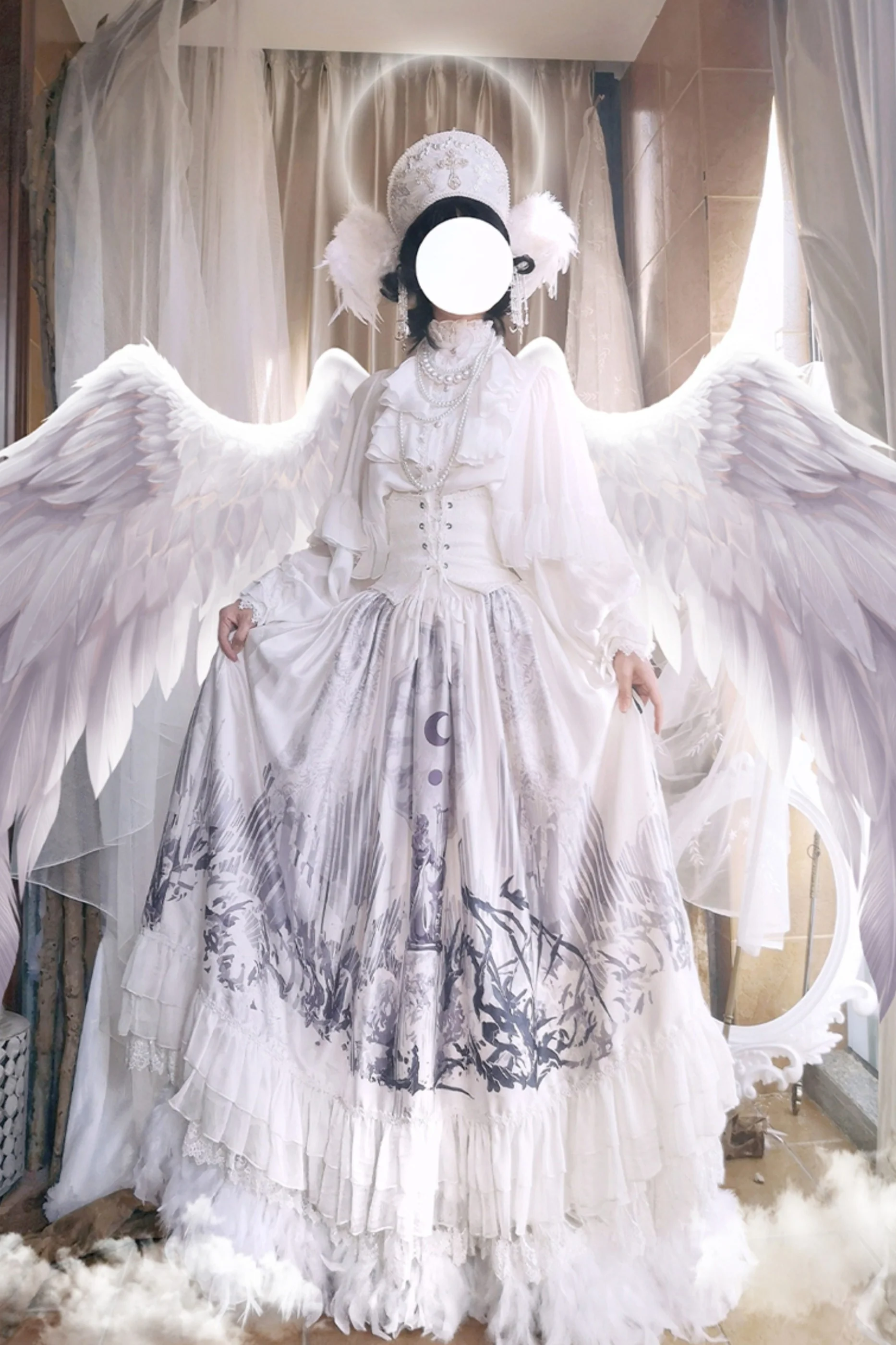 Moon Night Bat Wing Blouse + Brooch - Image 17