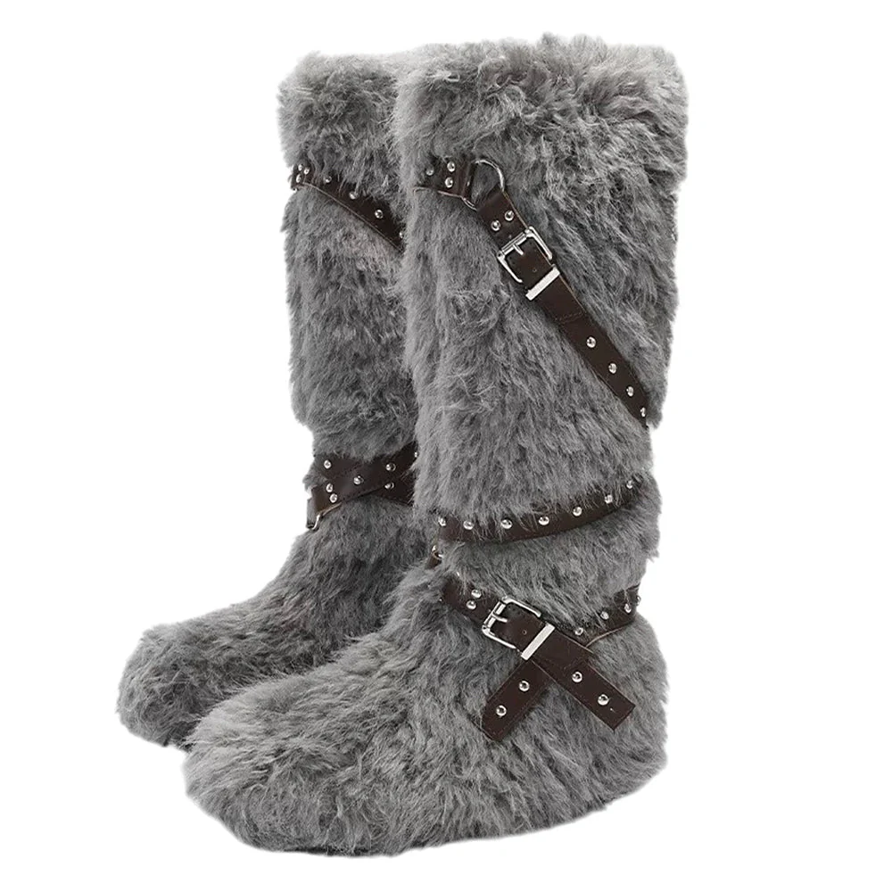 Moon Walk Furry Boots - Image 11